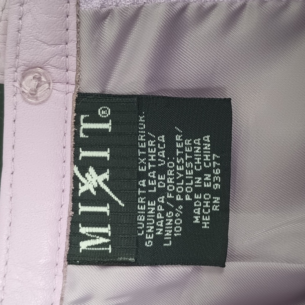 Like new genuine leather lilac skirt - Picture 6 of 6